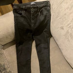 Abercrombie Black Simone Super High Rise Skinny Jeans